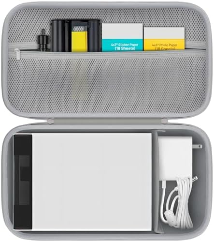 khanka Storage Case for Liene PixCut S1 Printer - Fits Liene PixCut S1 Photo Sticker Printer Die Cutting Machine & Cutting Blade/Ink Cartridge, All - in - One Grey Protector