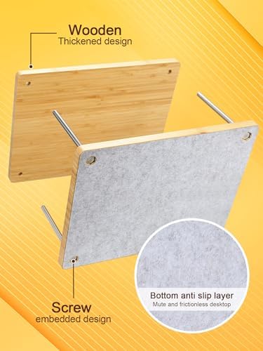 Book Press - 14.7x11.4 Large Size, Sustainable Wood Bookbinding Press, Portable Grip Handle & Anti-Slip Mat, Handmade Book Binding Tools for Craft Enthusiasts