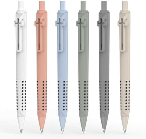 6 Pack Bible Journaling Gel Pens, 0.7mm Black Ink Retractable