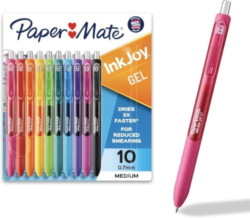 Paper Mate InkJoy Gel Pens Medium Point Assorted,10 Count (Pack of 12)