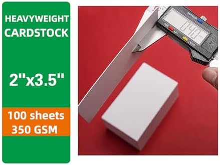 100 Sheets blank cardstock 2 x 3.5 In Heavy Weight business Card Stock