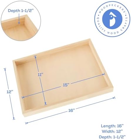 Wood Canvas 12 x 16 x 1-1/2-inch, Pack of 2 Wooden Sign Blanks with Frame, Wood Cradled Panels for Crafts & Home Decor, by Woodpeckers