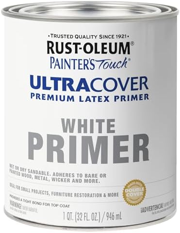 Rust-Oleum Brush On Painter's Touch Latex Paint, Flat White Primer