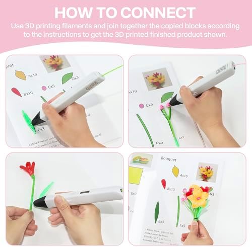 3D Pen Printing Drawing Book, 40 Patterns Printer Graffiti Copy Book