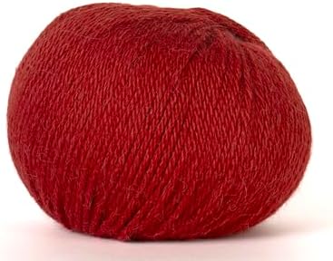 100% Baby Alpaca Yarn for Knitting & Crocheting - Set of 2 Skeins of Premium Yarn DK - Lightweight, Hypoallergenic & Thermal Peru Made - Ideal for Delicate Projects (RE178 - Crimson Red)