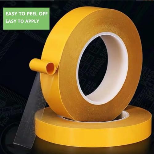 Ultra-Thin Clear Double Sided Tape Heavy Duty 2 Inch x 82 Feet Strong Clear Two Sided Mounting Tape for LCD Screen Repair, LED, Crafts, Posters, Scrapbook, Woodworking, Carpet, Clothes, Residue Free