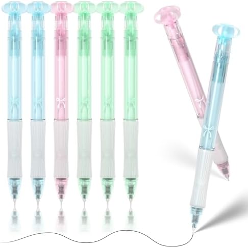 8 Pack Retractable Gel Pens, Black Ink Quick-Drying No Smudge
