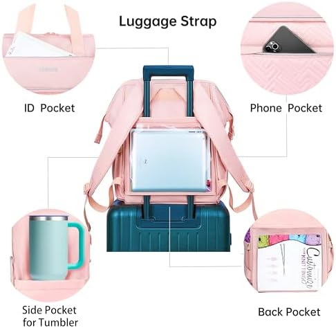 Leudes Crochet Bag Backpack for Yarn Storage Tote Travel Large Knitting Bag