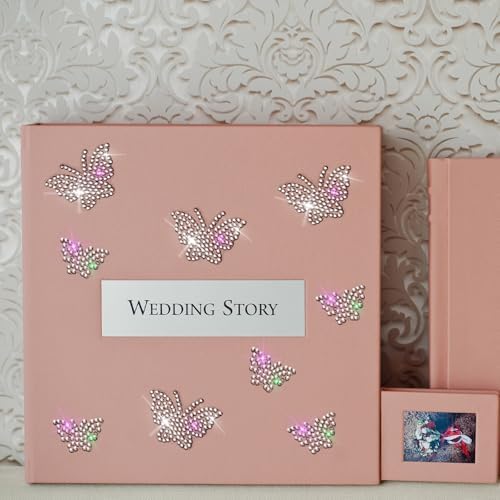 Epakh 84 Glitter Bling Rhinestone Sticker, Butterfly, Silver