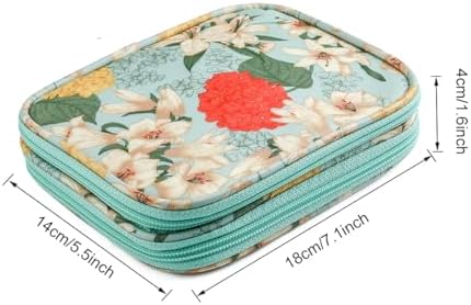 Crochet Hook Case, Zipper Storage Organizer Bag with Web Pockets for Crochet Needles/Knitting Accessories/Crochet Hook Kit Tools, Lightweight, Easy to Hold