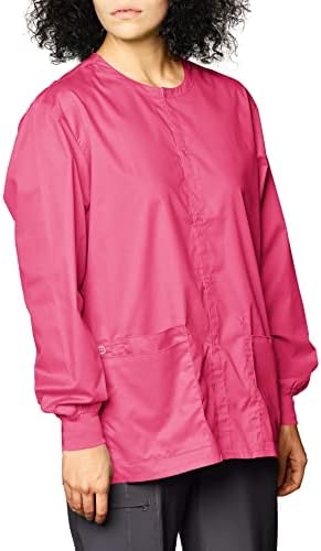 Cherokee WW Originals Scrubs Jacket for Women Snap Front 3 Pockets