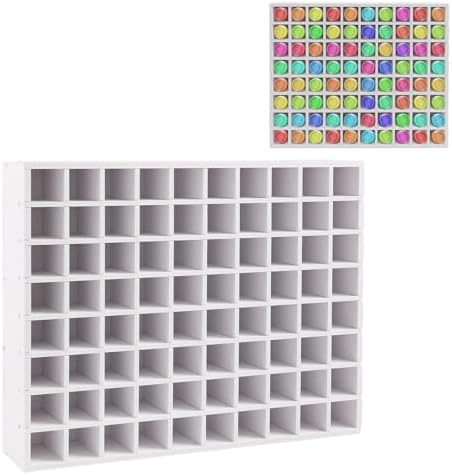 80 Grids Paint Organizer, Wall Mountable Craft Paint Storage Rack