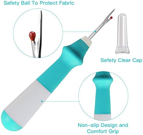 Lhedon Seam Ripper 3 PCS Ergonomic Grip Sewing Thread Remover Tool