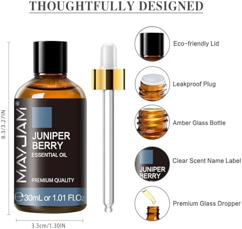 MAYJAM Juniper Berry Essential Oil for Diffusers for Home, 1.01fl.oz