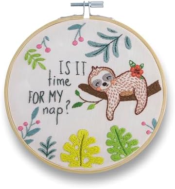 FUNATIC is It Time for My Nap Funny Embroidery Kit for Adults