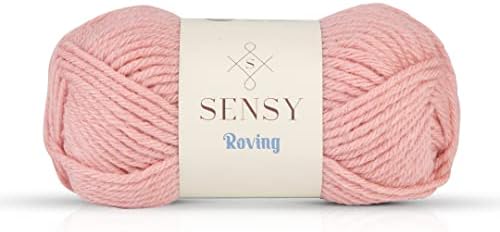 S Sensy Roving-Premium Acrylic&Wool Blend #5 Bulky Yarn Quartz Pink 131yds