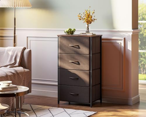 AODK Small Dresser for Bedroom with 4 Storage Drawers, Brown