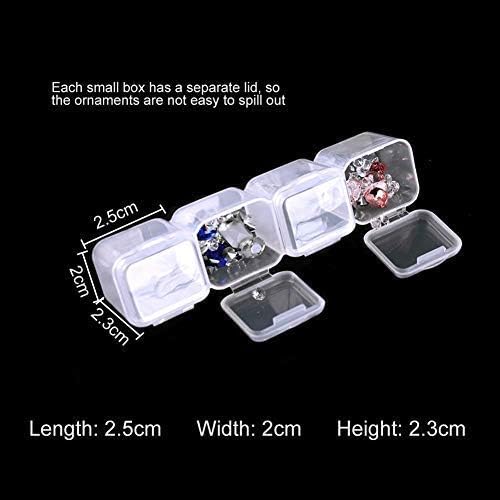 Eiito Diamond Painting Storage Containers, 2pcs 28 Grids Clear Diamond Painting Accessories and Tools Boxes Bead Organizers Diamond Art Embroidery Storage with 200PCS Label Stickers