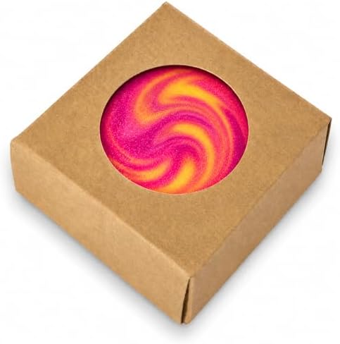 Kraft Square Boxes for Homemade Soap Packaging, Round Window - 50 Pack