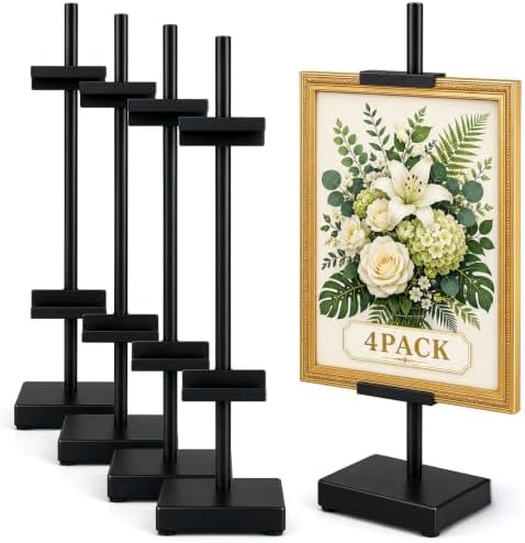 Adjustable Tabletop Easel Stand, Black 17" H Easels for Display