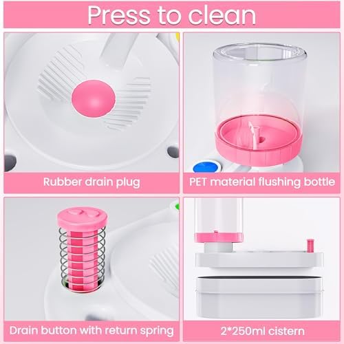 2026 Upgraded Paint Brush Cleaner Tool, Painting Station with Brush Washer for Kids, Acrylic Watercolor Paint Water Dispenser, Art Supplies Paintbrush Rinser for Artists (Pink)