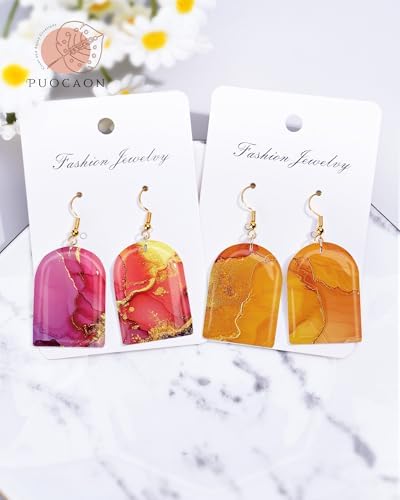 Abstract Polymer Clay Transfer Paper - 18 Pcs Fluid Marble Transfer Sheets for Polymer Clay Earrings Jewelry