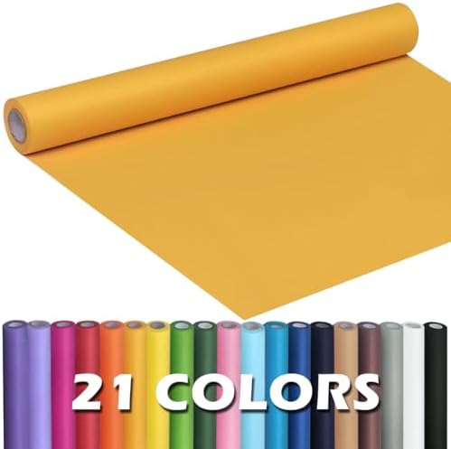 PerkHomy Orange Kraft Paper Roll 17.5" x 960" (80') for Gift Wrapping Bouquet Flower Art Painting Craft Writing Packaging Shipping 80GSM 55LB (Orange, 17.5" x 80')