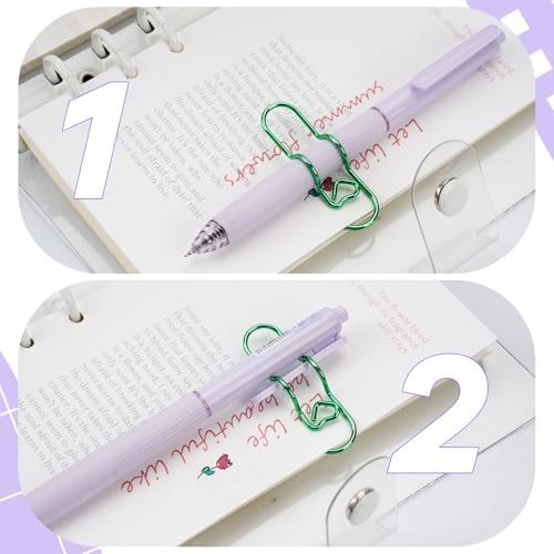 Paperclip Pen Holder for Notebook, 24pcs Metal Pen Clip for Journal