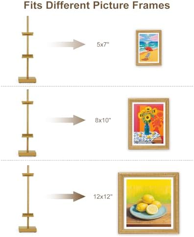 Adjustable Tabletop Easel Stand, Gold 17" H Easels for Display