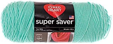 Craft County Size 4 (Medium) 100% Acrylic Fiber Yarn – Variety of Color and Pattern Options – Great for Crochet, Knitting, and Weaving (Minty)