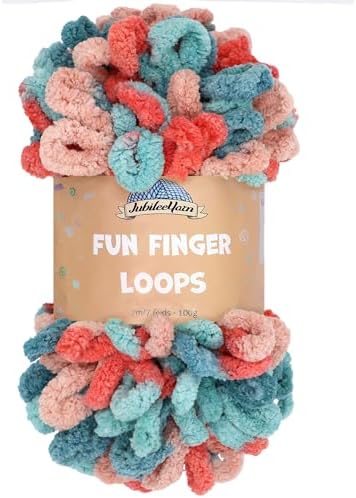 JubileeYarn Fun Finger Loops Yarn - 100g/Skein Jumbo Polyester - Hypnos - 1 Skein