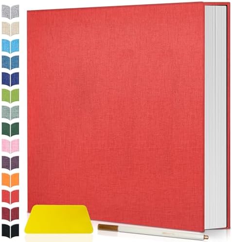 Artfeel Photo Album Self Adhesive Scrapbook,120 Pages Large Photo Book for 4x6,5x7,8x10 Pictures,DIY Album for Baby Wedding Family Travel Birthday,with Metallic Pen and Scraper