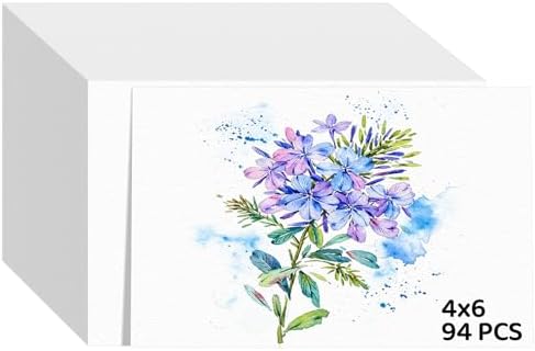 94 Sheets Watercolor Paper 4x6, 140lb/300gsm Cold Press Watercolor Paper