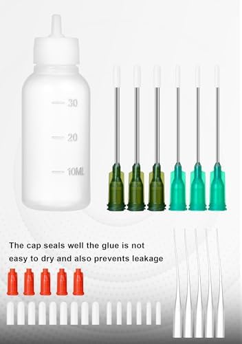 Glue Applicator Bottle Precision Tip Squeezable Bottle and Dispenser Nozzle