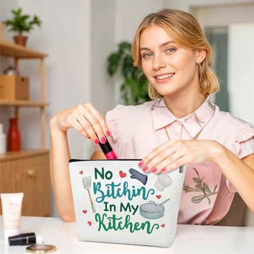 Baking Lover Gifts for Baker, Kitchen Theme Makeup Bag for Cook Women