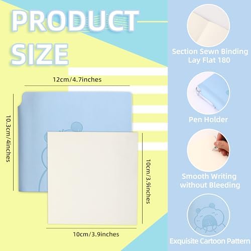 3 Pack Mini Capybara Blank Notebook Cartoon Pocket Unlined Sketchbook