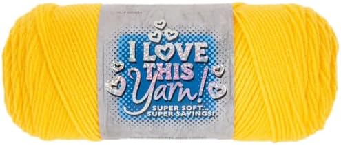 Hobby Lobby I Love This Yarn 100% Acrylic, 330 Yellow, Set of 2