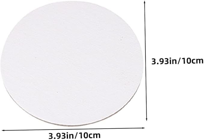 INOOMP 8pcs Round Canvas Panels for Oil Painting 4 Inch Primed Blank Canvases for Artists Mini Canvas Boards for Acrylic and Watercolor for Kids Crafts