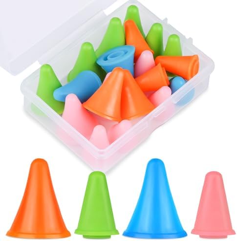 JNENERY 20PCS Knitting Needles Point Protectors, 2 Sizes Needle Stoppers