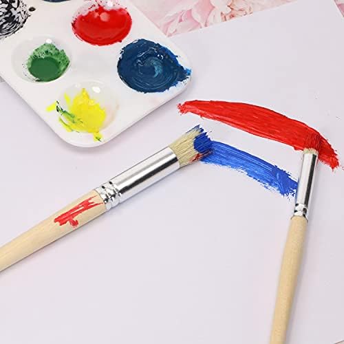 Wooden Stencil Brush Penta Angel Natural Wood Bristle Template Art Paint Brushes for Acrylic Oil Watercolor Painting on Wood Wall Paper and Crafts Project DIY (6)
