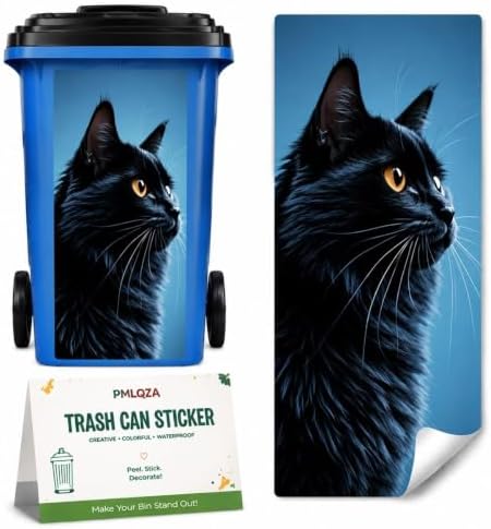 Creative Trash Can Sticker with Colourful Cartoon Waterproof Self-Adhesive