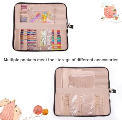 MYBAGZING Knitting Needles Case (up to 14 Inches) - Needle & Crochet Hook Organizer