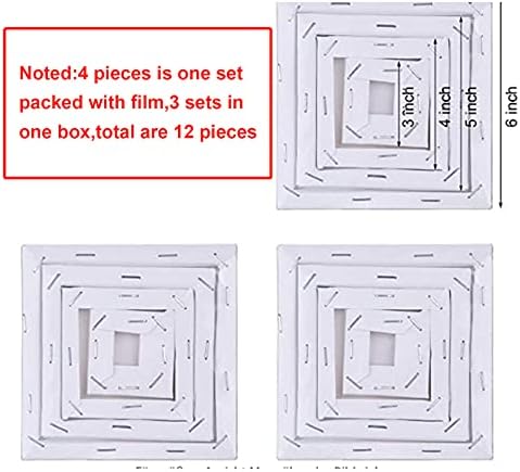 12 Pcs Mini Stretched Canvas for Painting, 3/4/5/6 Inch Blank Profile Square Painting Canvas Small Professional Paint Canva for Kids and Art Supplies for Acrylics, Oils