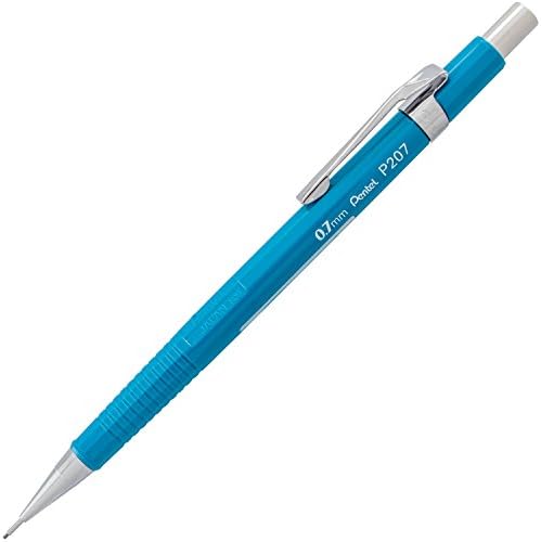 Pentel Sharp Mechanical Pencil, (0.7mm), Medium Line, Blue Barrel, Pack of 4 (P207PF4C)