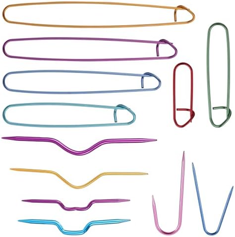 12pcs Knitting Stitch Holders and Cable Needles Set
