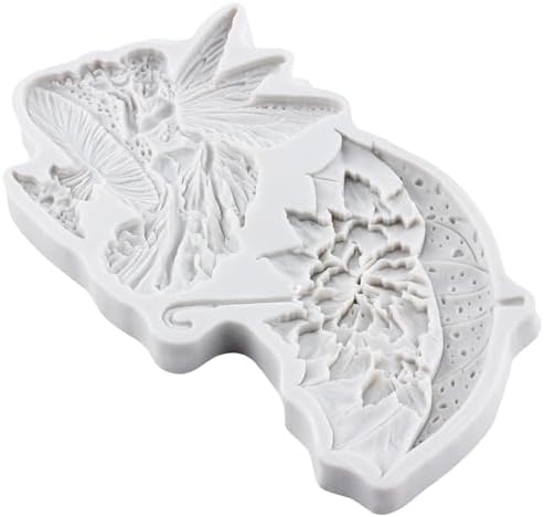 Flower Fairy Polymer Clay Molds Mushroom Elf Umbrella Silicone Mold