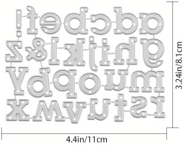 Lapoo Words Cutting Die for Scrapbooking - Durable, Cut Stencils for DIY Scrapbook Photo Album Decorative Paper Card, Card Making Supplies Party Wedding Decorations (Letter 4.3 x 3.2 in)