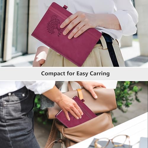 Lined Notebook 5.9"x8.5", Hardcover Leather Journal for Women Men,160 Pages | Medium Size 100 Gsm Writing Journal, Leather Journaling Notebooks for Work School Business Travel Note taking & Daily Diary