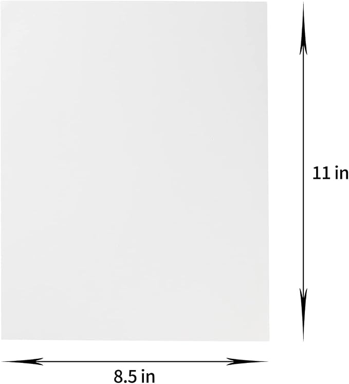20 Sheets Blank White Thick Paper Cardstock, 8.5 x 11 inches (Pack of 4)