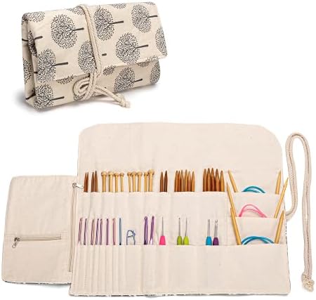 Teamoy Knitting Needle Crochet Hook Case Organizer Holder(up to 11"), Tree